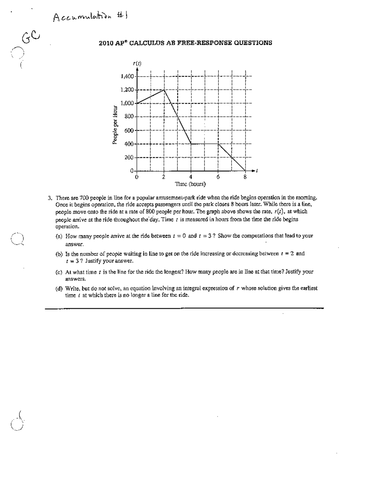 AP Calc FRQ Accum of Rates - Studocu