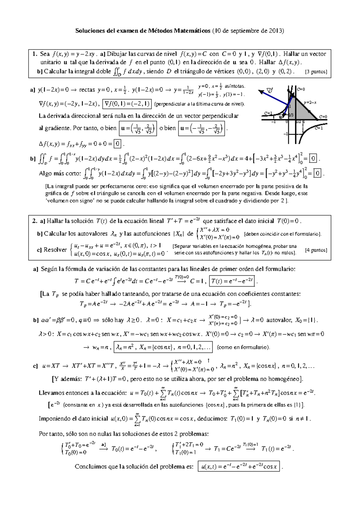 Examen 10 Septiembre 2013 Preguntas Y Respuestas Studocu