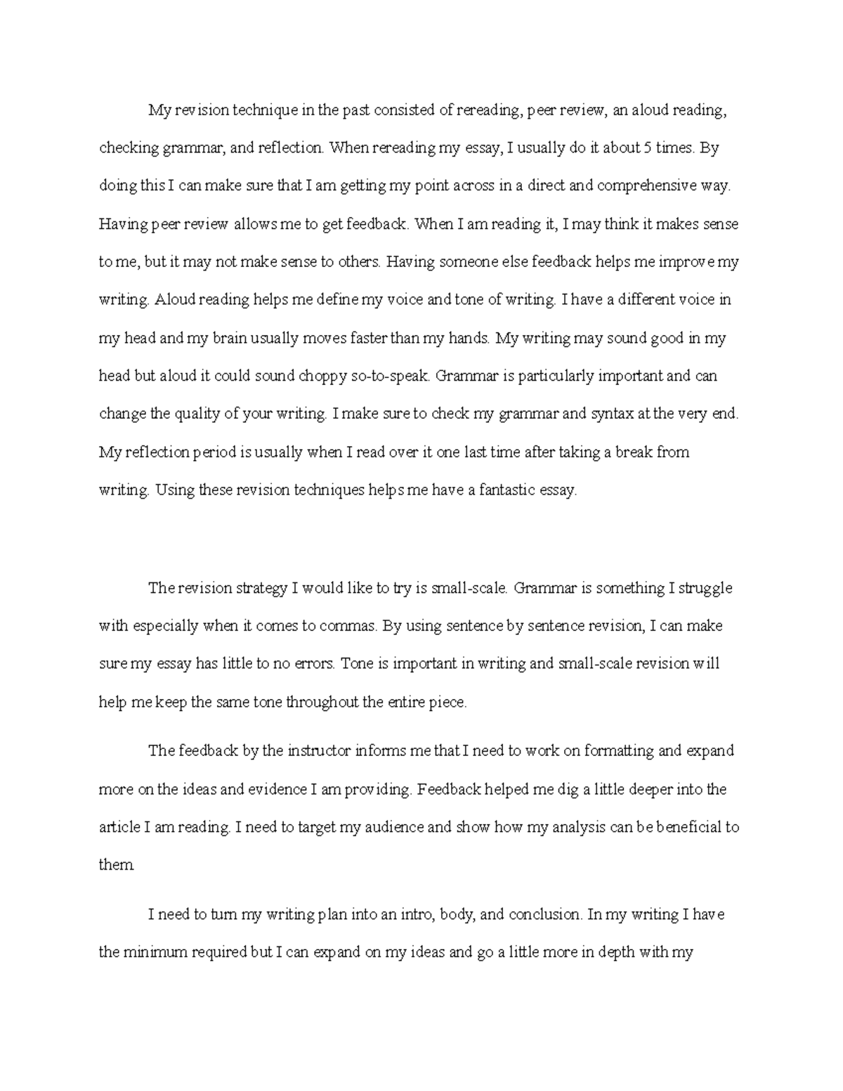 5-3 Revision & Reflection - My revision technique in the past consisted ...