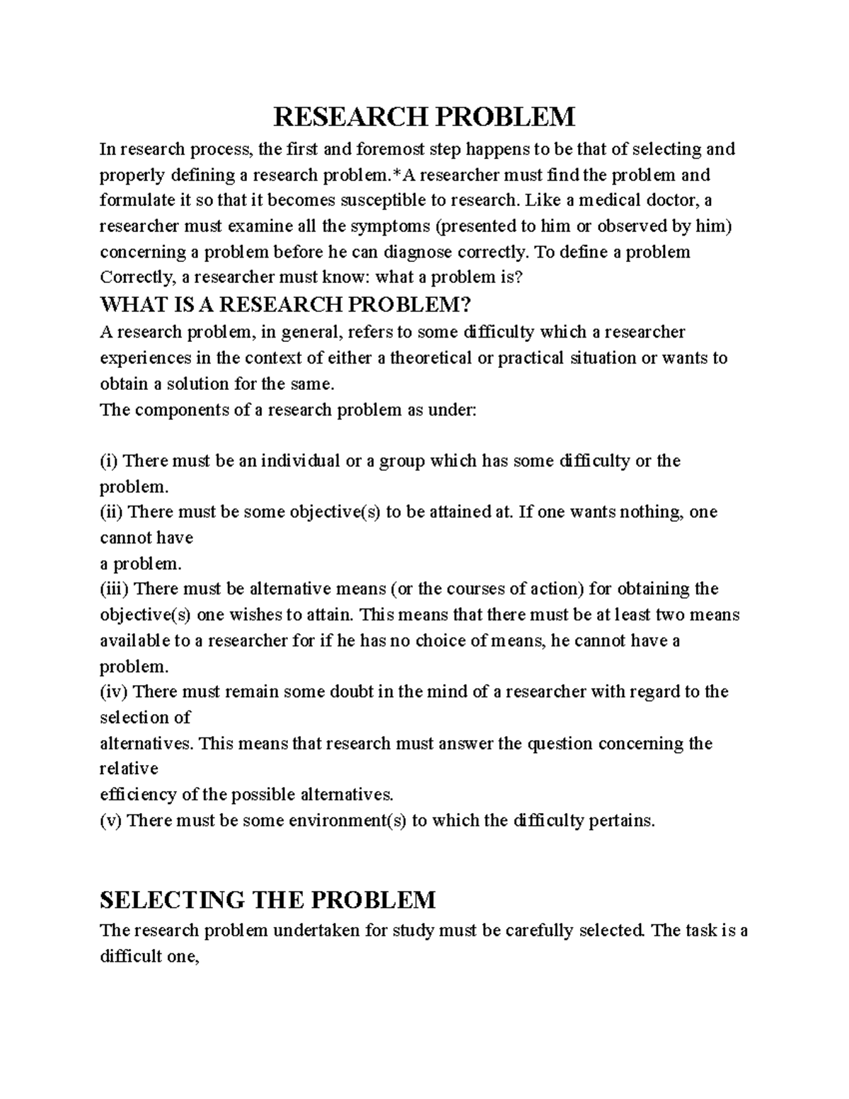 Research Problem in research - RESEARCH PROBLEM In research process ...