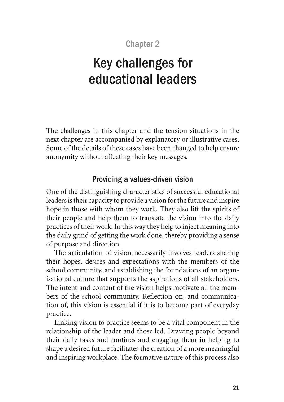 key issues in educational leadership