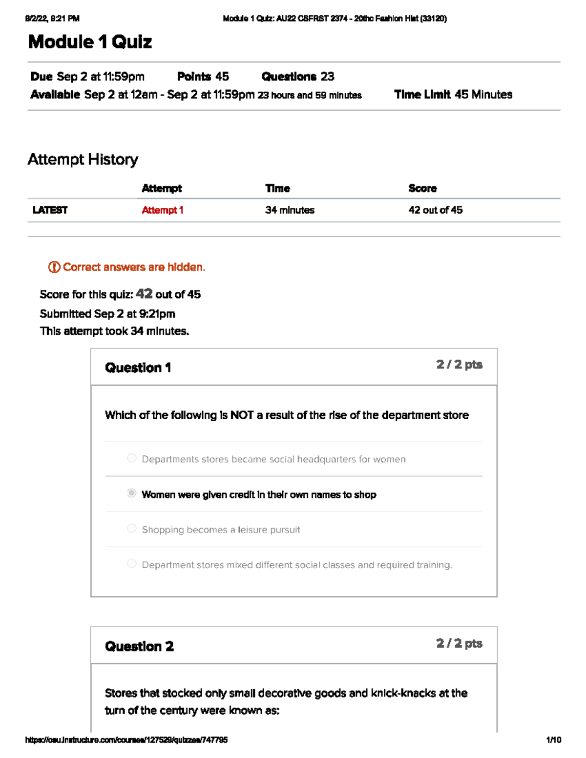 Quiz 1 - Hw 1 - HIST2294 - Studocu