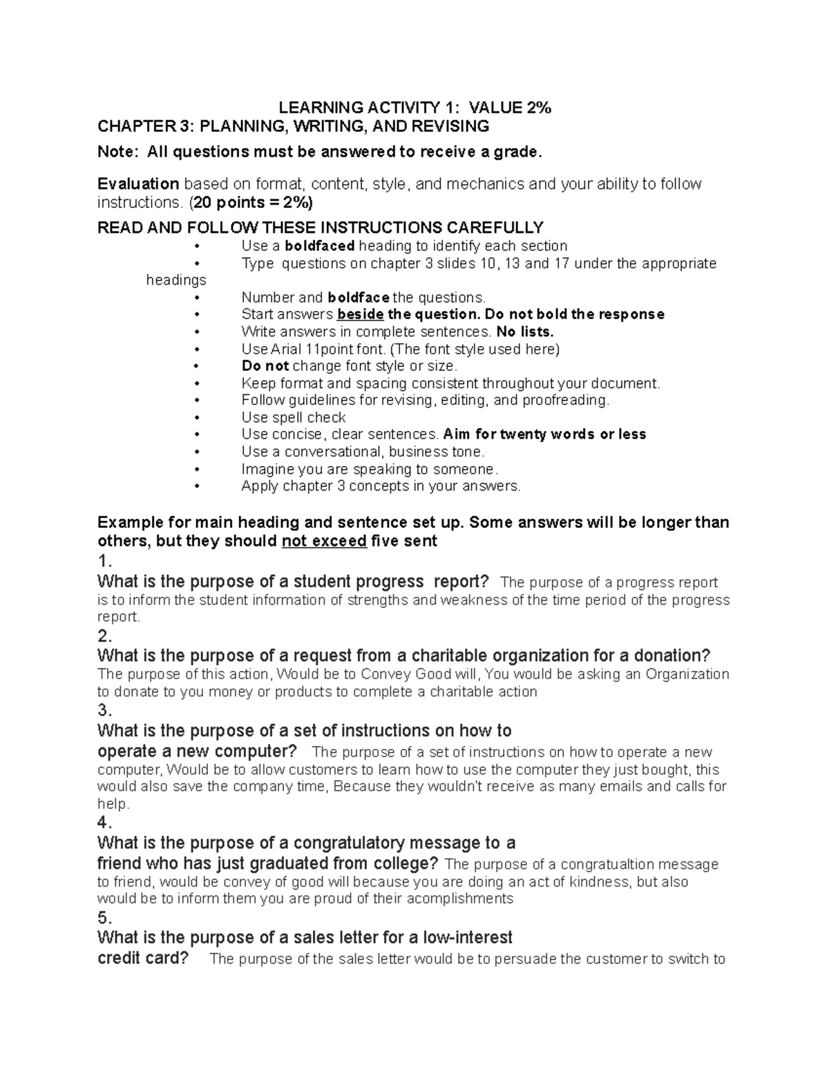 Learning Activity 1 2021 done - LEARNING ACTIVITY 1: VALUE 2% CHAPTER 3 ...