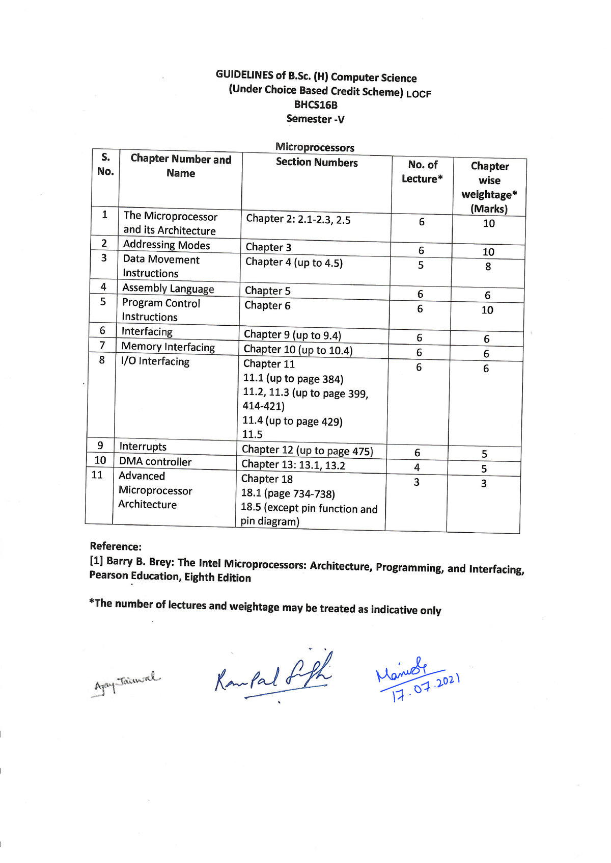 Micro Guidelines - BSC.(Honours.) Mathematics - Studocu