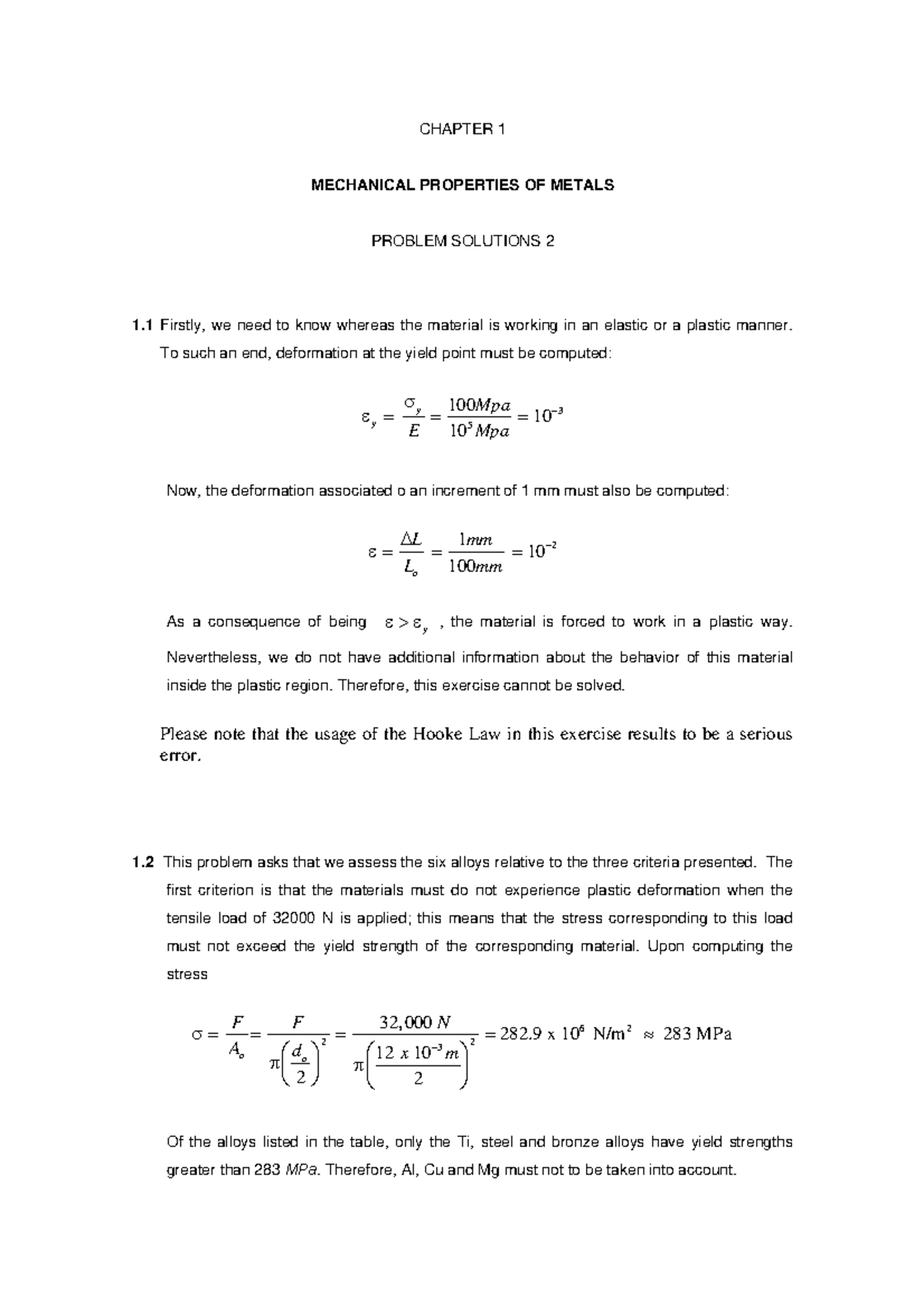 Sol TEMA Prop - AD2 resuelta - CHAPTER 1 MECHANICAL PROPERTIES OF ...