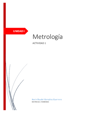 U Ejercicios Herramientas Medicion Metrologia Ejercicios Medici N