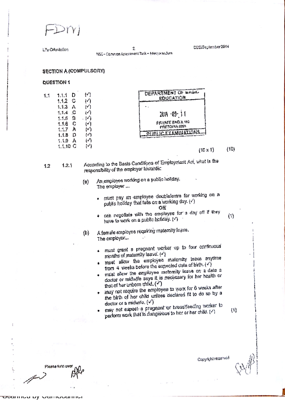 LO Memo - Good for revision. - FDM Life Orientation 2 2014 Common ...