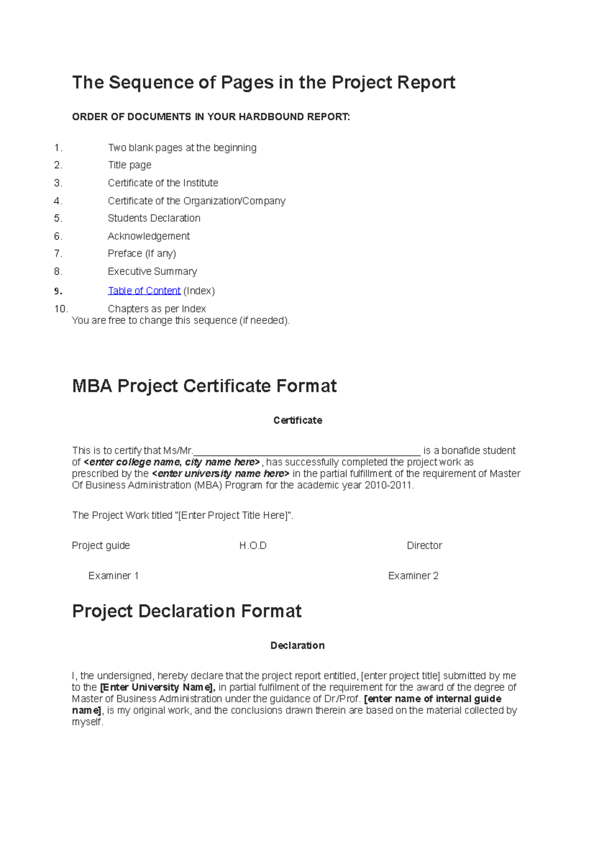 sequences-of-project-report-the-sequence-of-pages-in-the-project