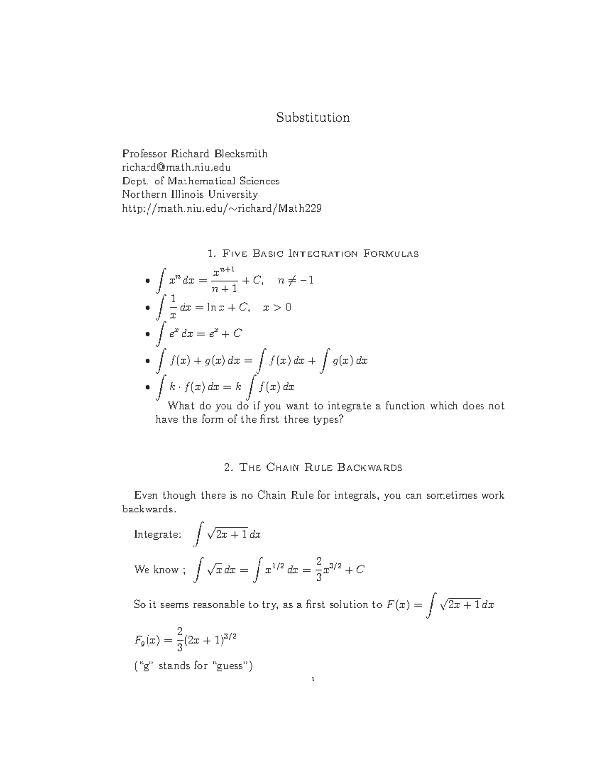 lecture-notes-lecture-the-chain-rule-and-substitution-substitution