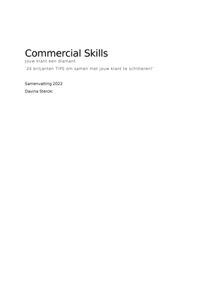 Commercial Skills - Commercial Skills Kenmerken Profiel Professionele ...