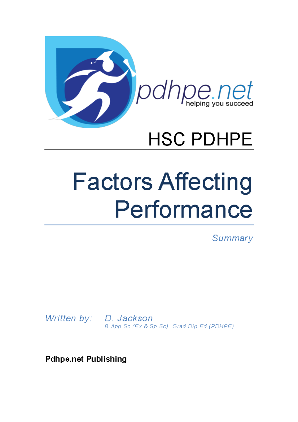 Pdhpe Factors Affect Performance Hsc Pdhpe Factors Affecting