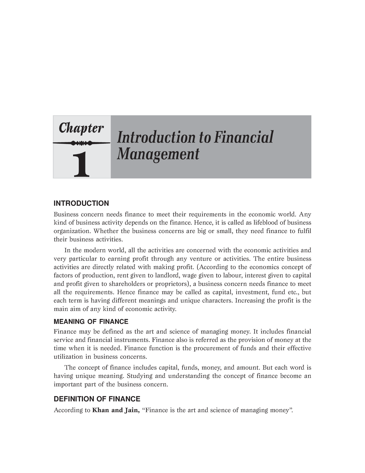 2. Chapter 1 - Introduction TO Financial Management - INTRODUCTION ...