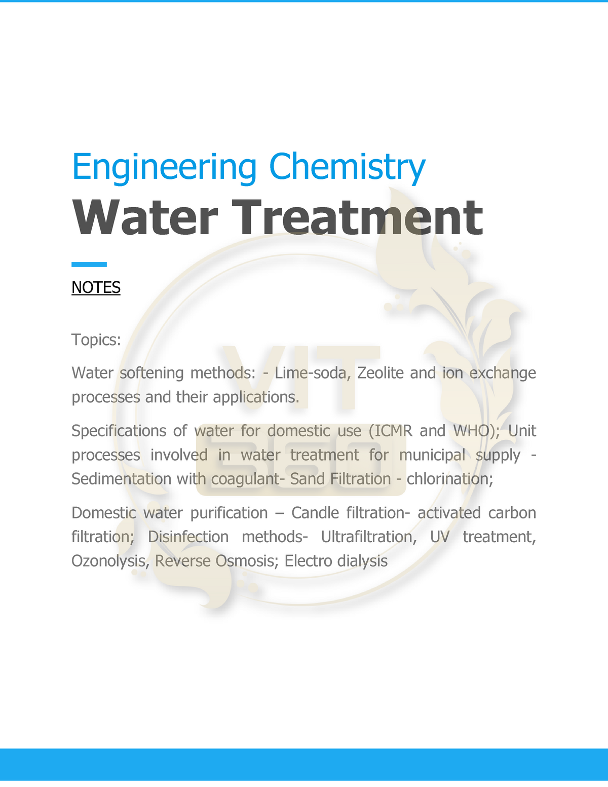 research paper on water chemistry