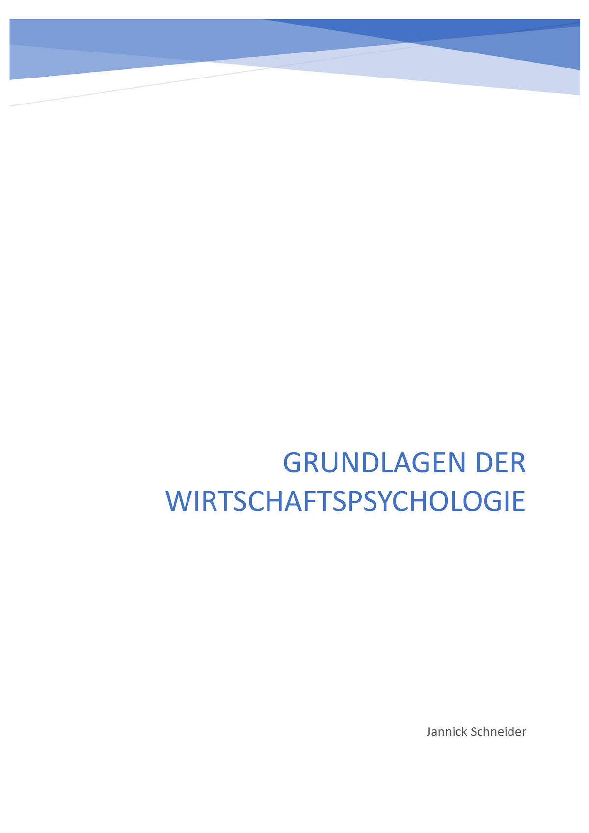 bachelor thesis wirtschaftspsychologie