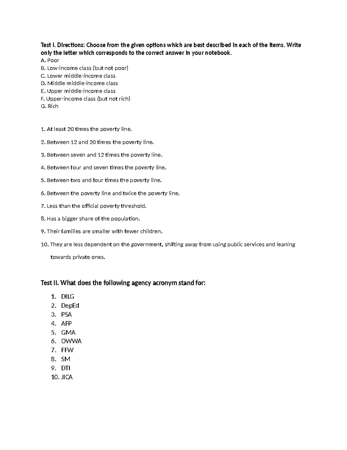 UCSP LT 3rd Quarter - Learning material for the subject UCSP - Test I ...