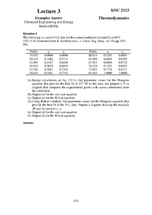 KNC 2113 Thermodynamics 2 - Test 2 - SULIT UNIVERSITI MALAYSIA SARAWAK ...