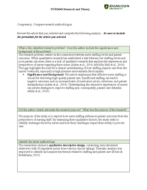 NUR3463 Module 3 Assignment Worksheet - NUR3643 Research And Theory ...