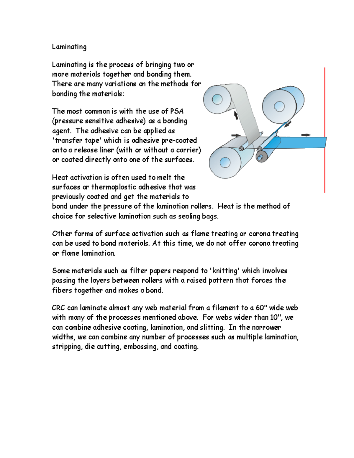 Laminating - Laminating Laminating is the process of bringing two or ...