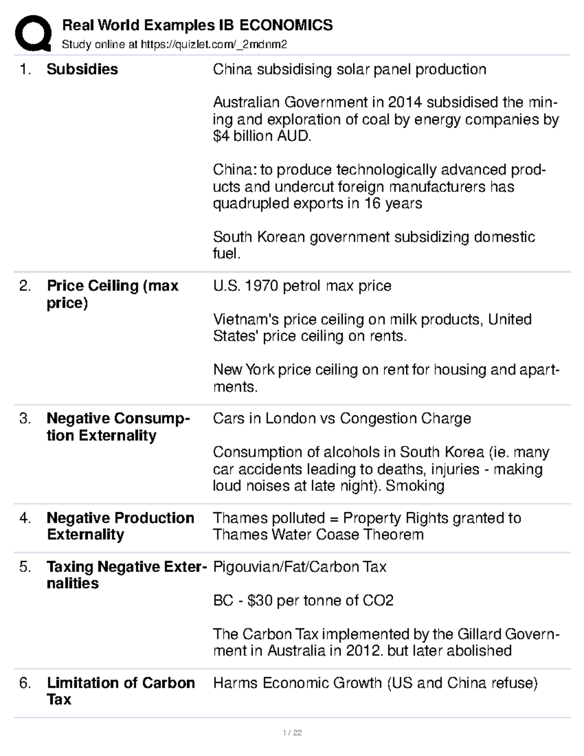 Real world examples - Study online at quizlet/_2mdnm Subsidies China ...