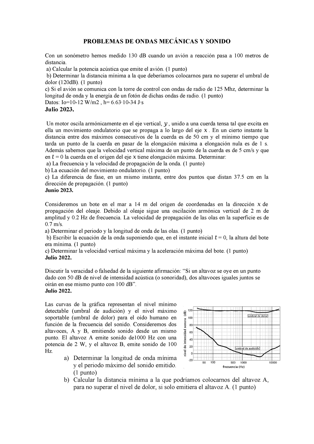 Problemas De Ondas Mec Ã¡nicas Y Sonido EBAU - PROBLEMAS DE ONDAS ...