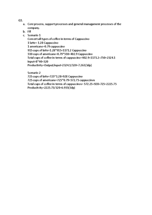 BUSM1100 2020 Sem 1 Assignment 1 - Student Name: Student ID: Given ...