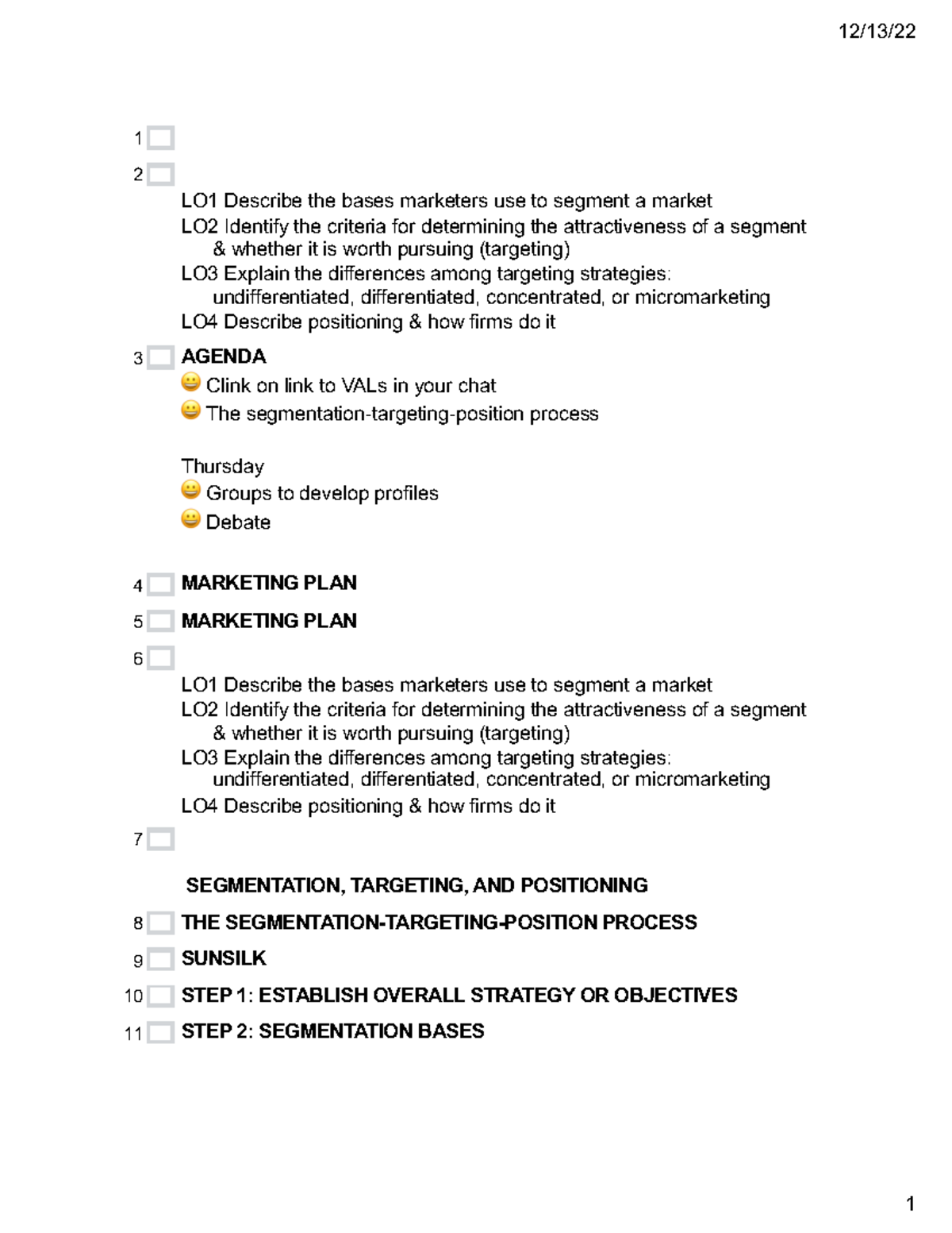 Week 5 Chap 6 segmentation - 12/13/ 1 LO1 Describe the bases marketers ...