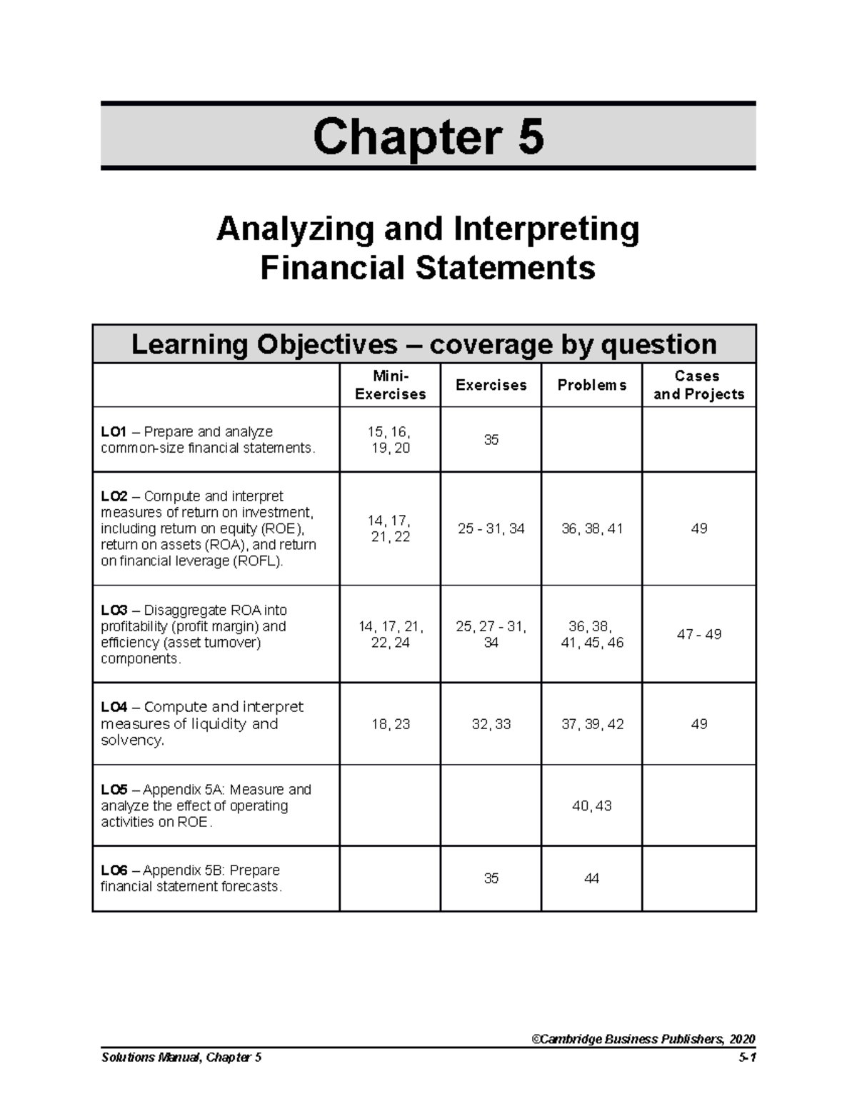 Chapter 5 Book Solutions (6e) - Chapter 5 Analyzing And Interpreting ...