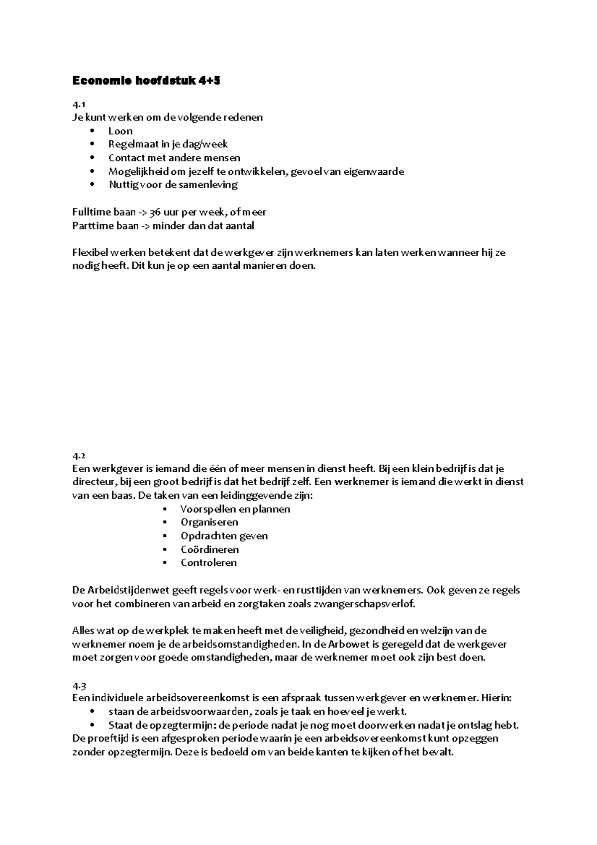 Eco H4 Samenvatting Vwo - Economie Hoofdstuk 4 + 5 Je Kunt Werken Om De ...