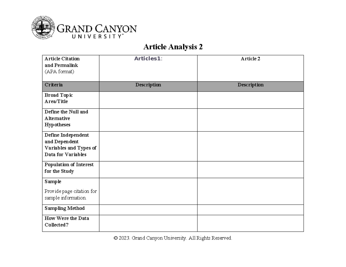 HLT-362V-RS-T3-Article Analysis-2-Template - NRS 445 - Article Analysis ...