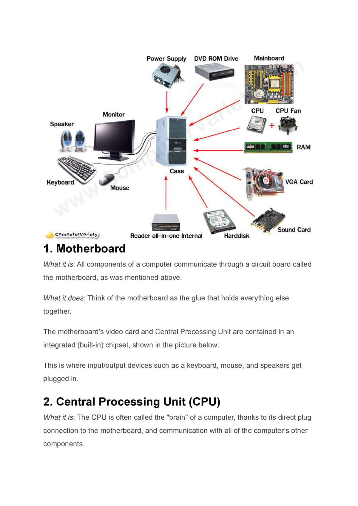 research paper about computer parts