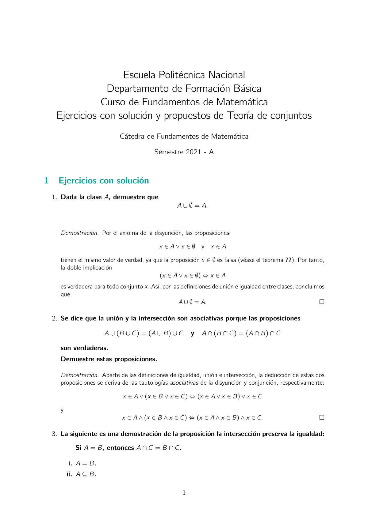 Ejercicios Propuestos Algebra - Escuela Polit ́ecnica Nacional ...