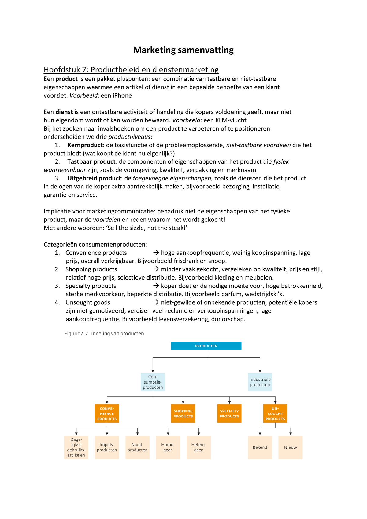 Samenvatting Marketing En Communicatie: Hoofdstuk 7 - Marketing ...