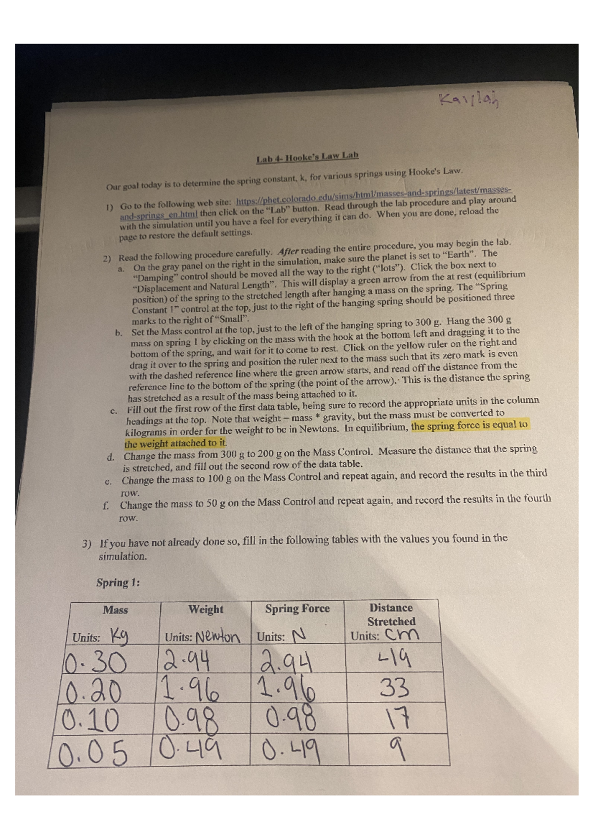 IMG 0728-merged - Acceleration Due to Gravity Lab Assignment - PHY 110 ...