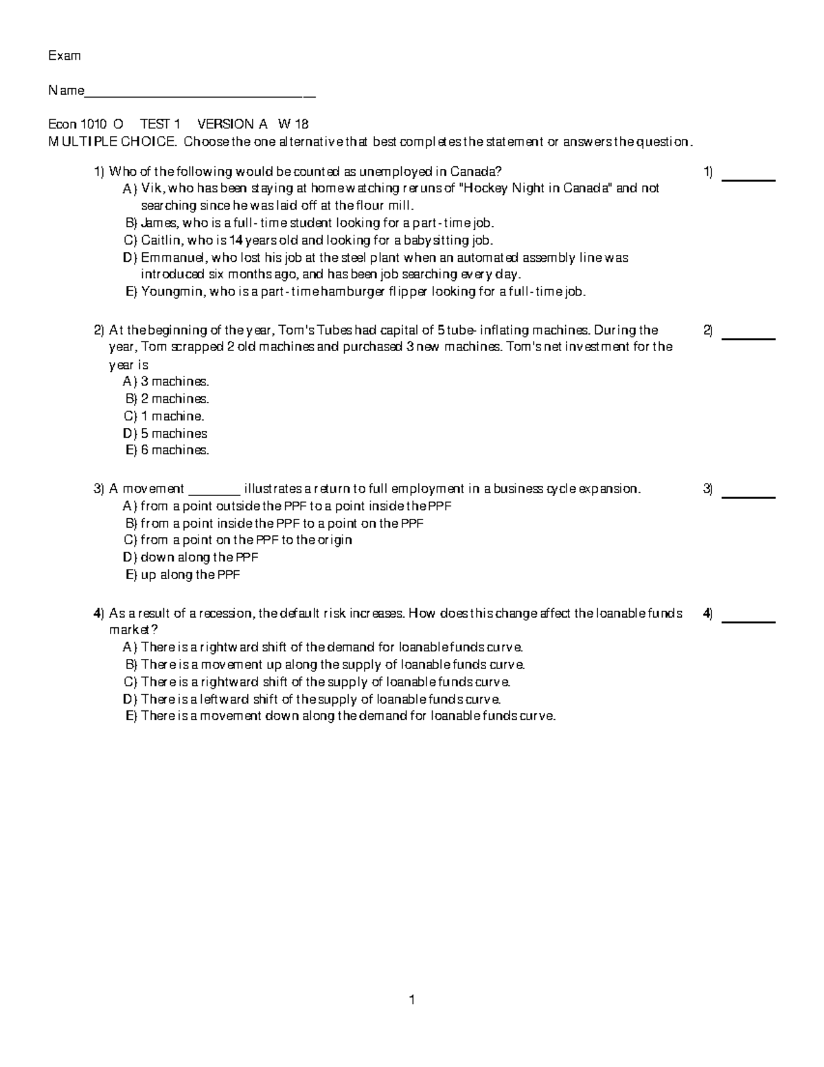 Econ 1010 Exam 1 - 73pssux