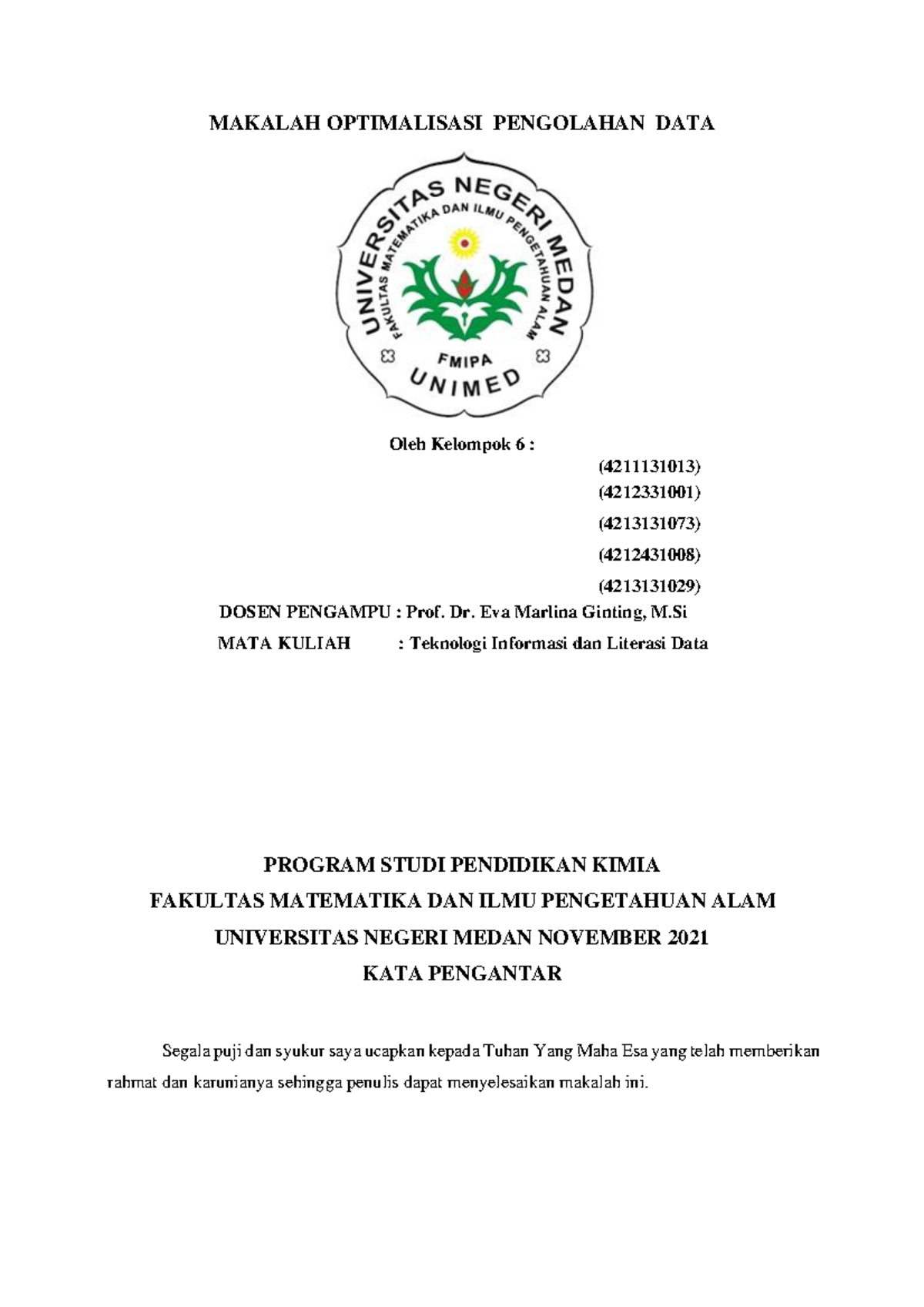 Optimalisasi Pengolahan DATA - MAKALAH OPTIMALISASI PENGOLAHAN DATA ...