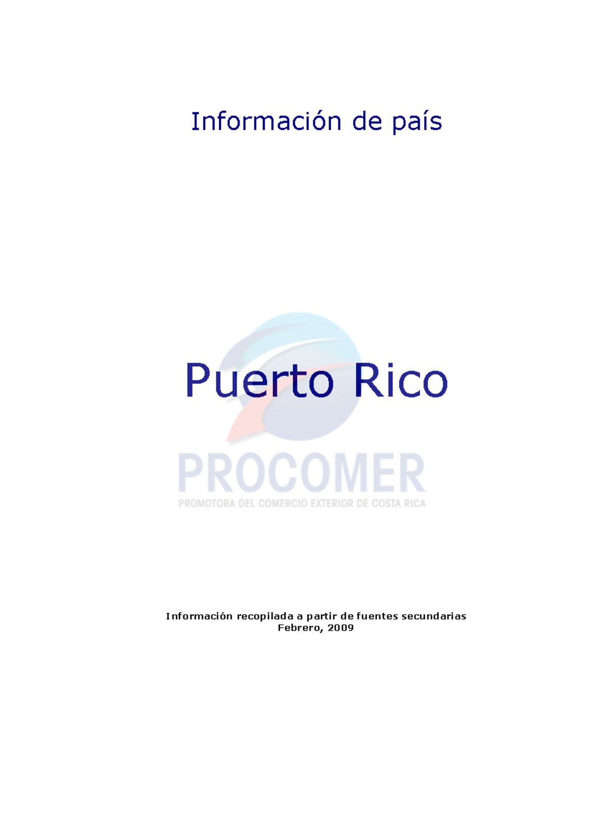 Informacion de Pais Puerto Rico - - Studocu