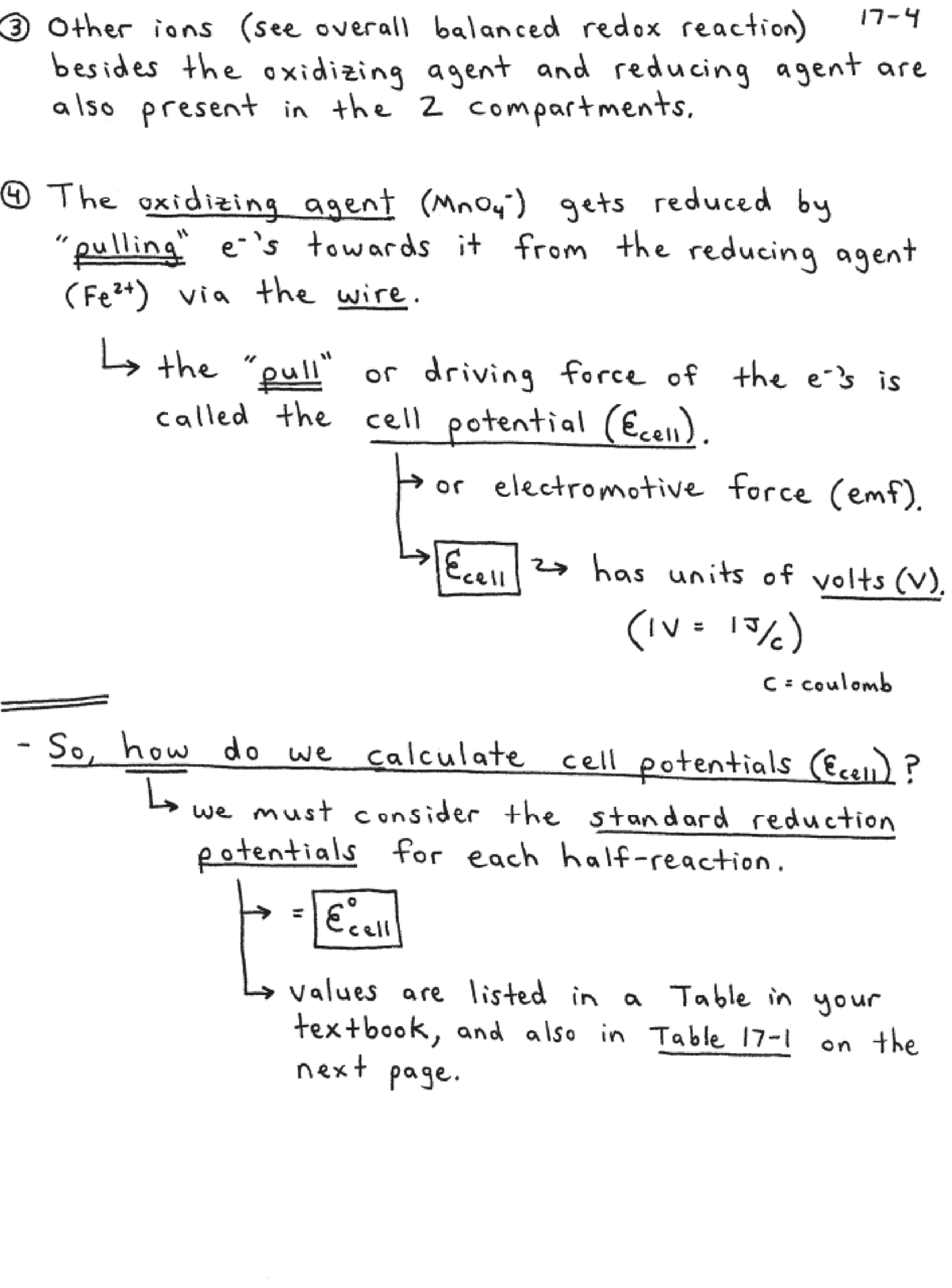 El 4 - ELECTROCHEMISTRY - Lecture Notes Spring 23 - CHEM 1031 - Studocu