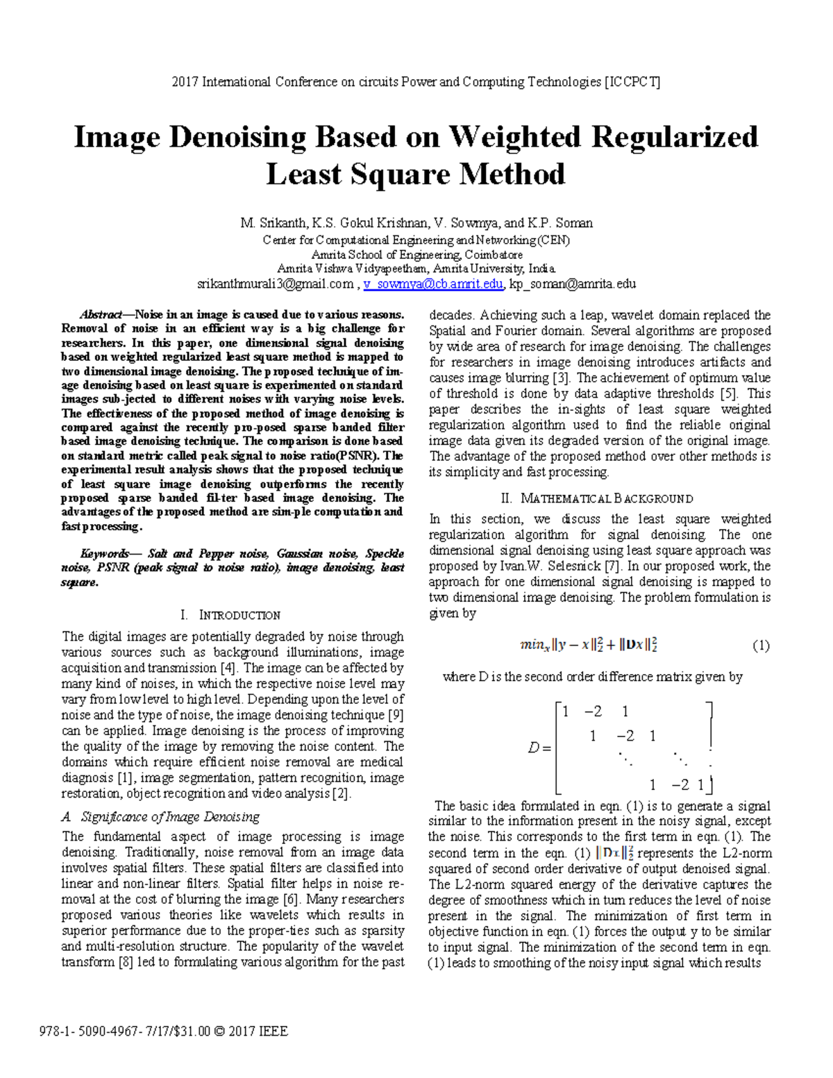 Vasudevan Vinayak Digital Signal and Image Processing 2017 International Conference on