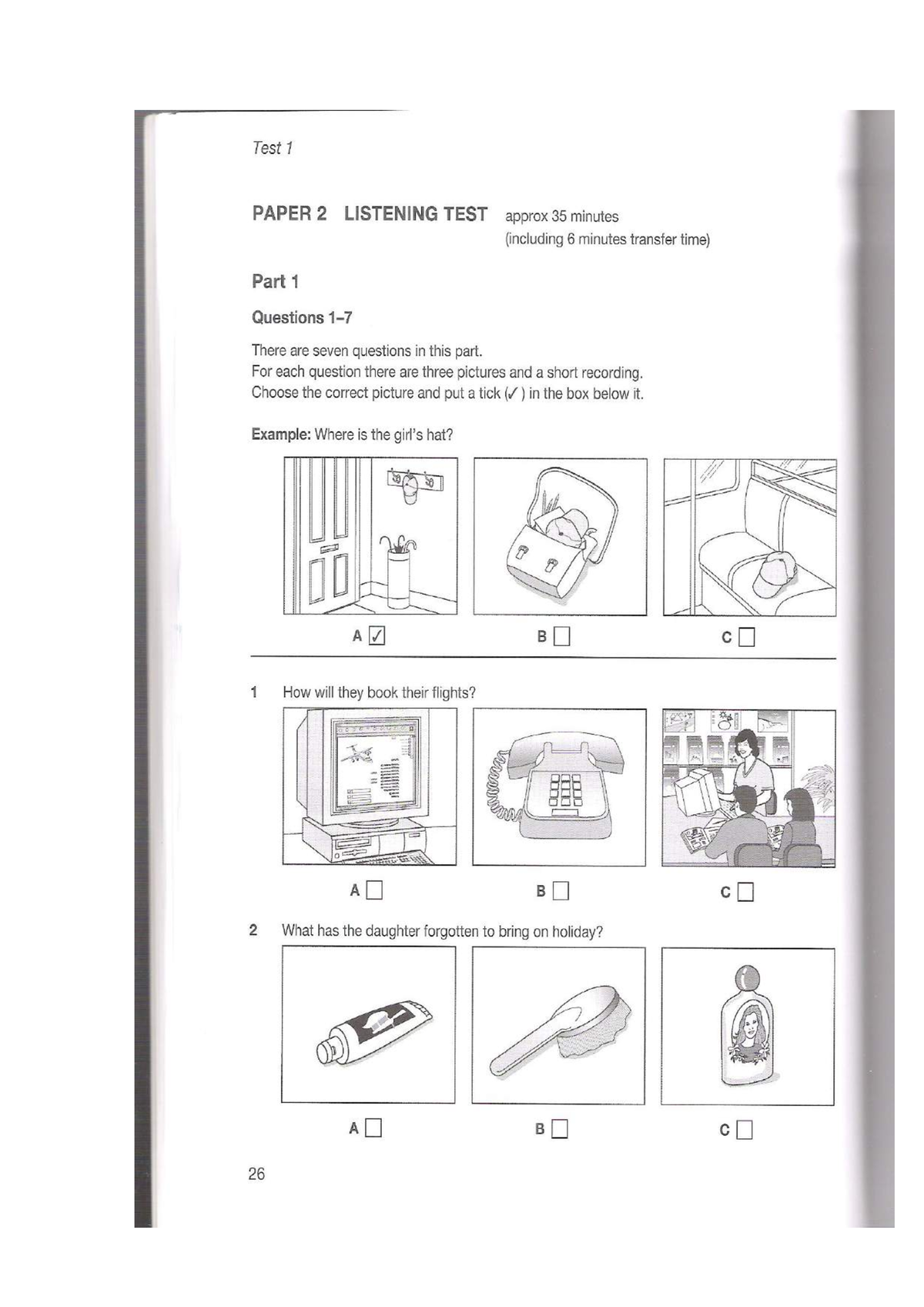 PET 7 Test 1 - Test - Tieesng Anh B1 - Studocu