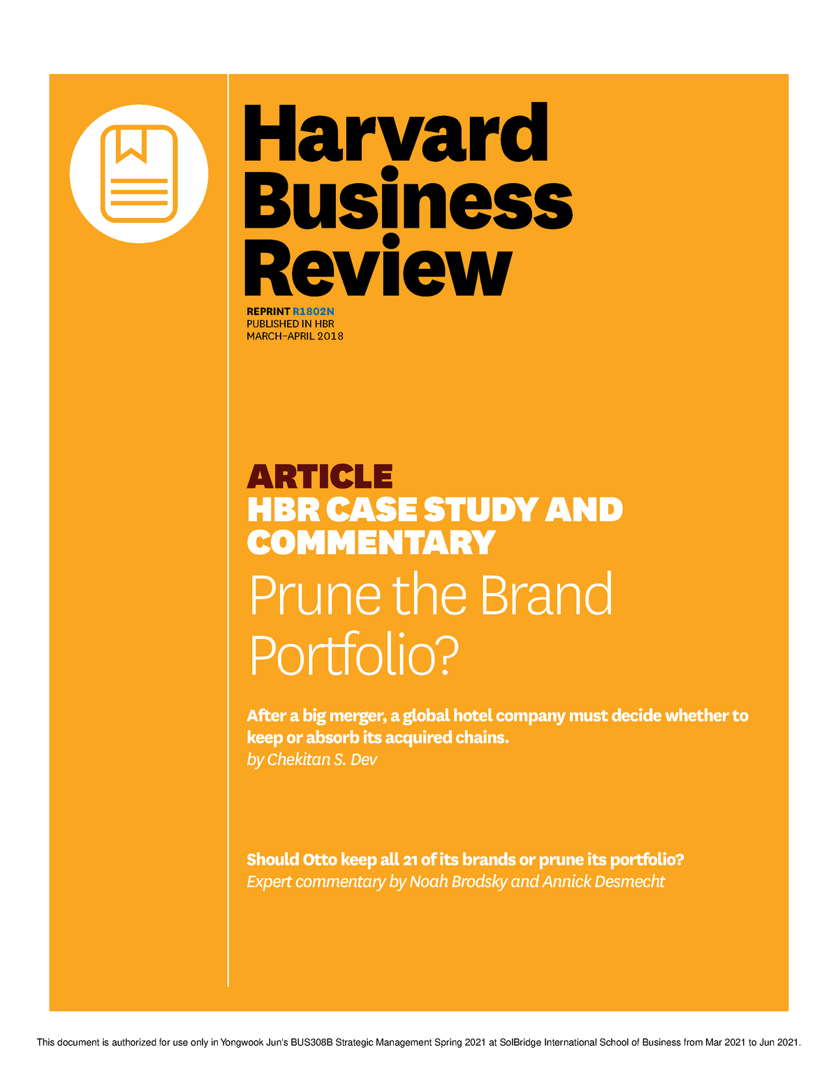 case study prune the brand portfolio