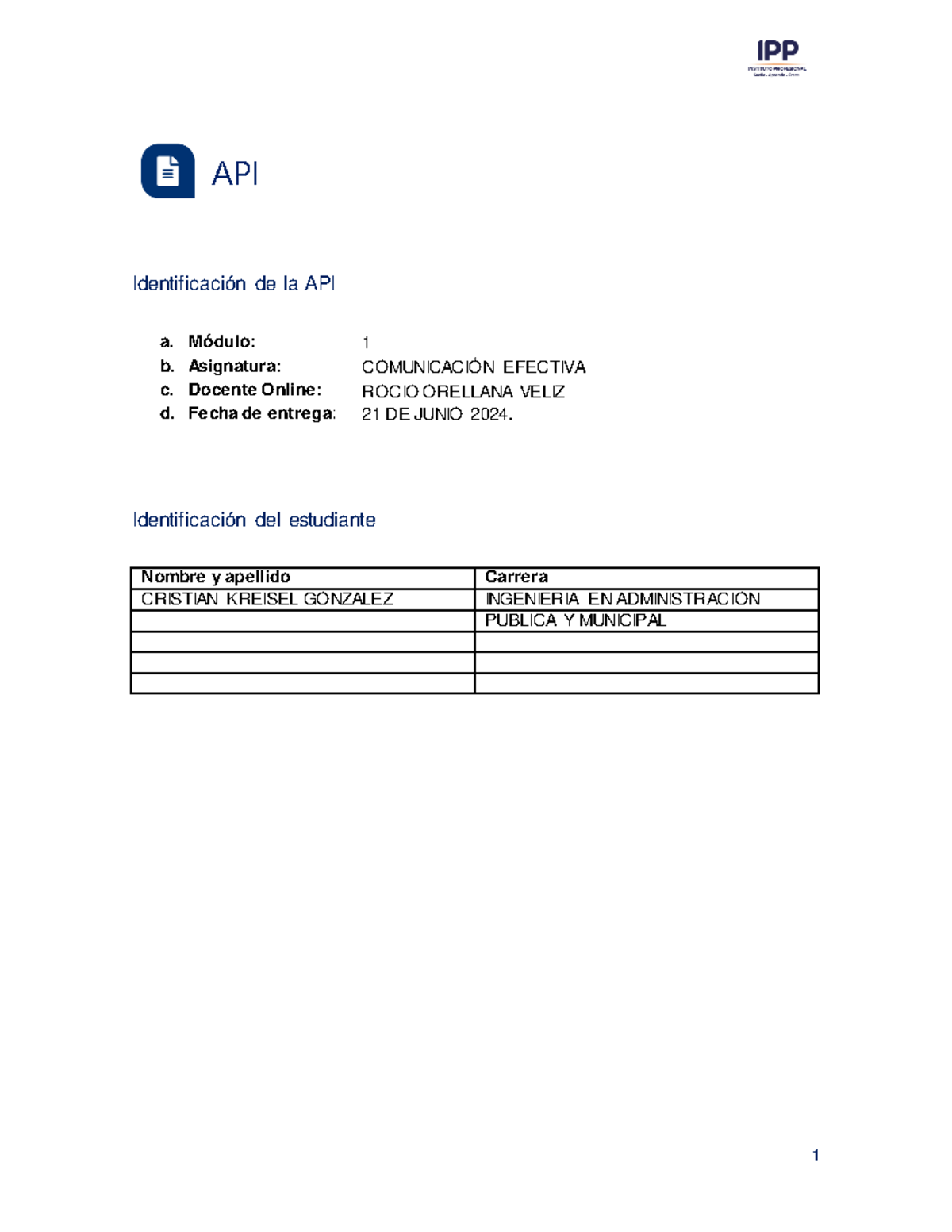 Cristian Kreisel Modulo Comunicaciion Efectiva API-1 - API ...