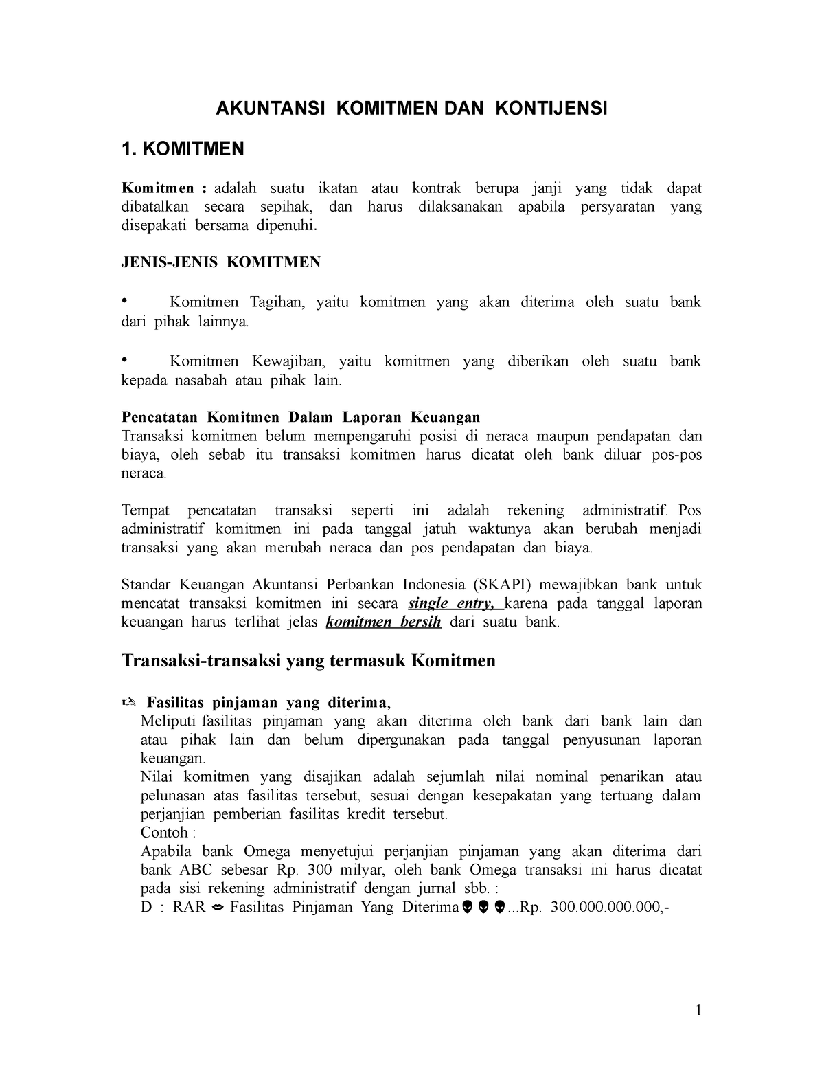 Akuntansi Komitmen DAN Kontijensi - AKUNTANSI KOMITMEN DAN KONTIJENSI 1 ...