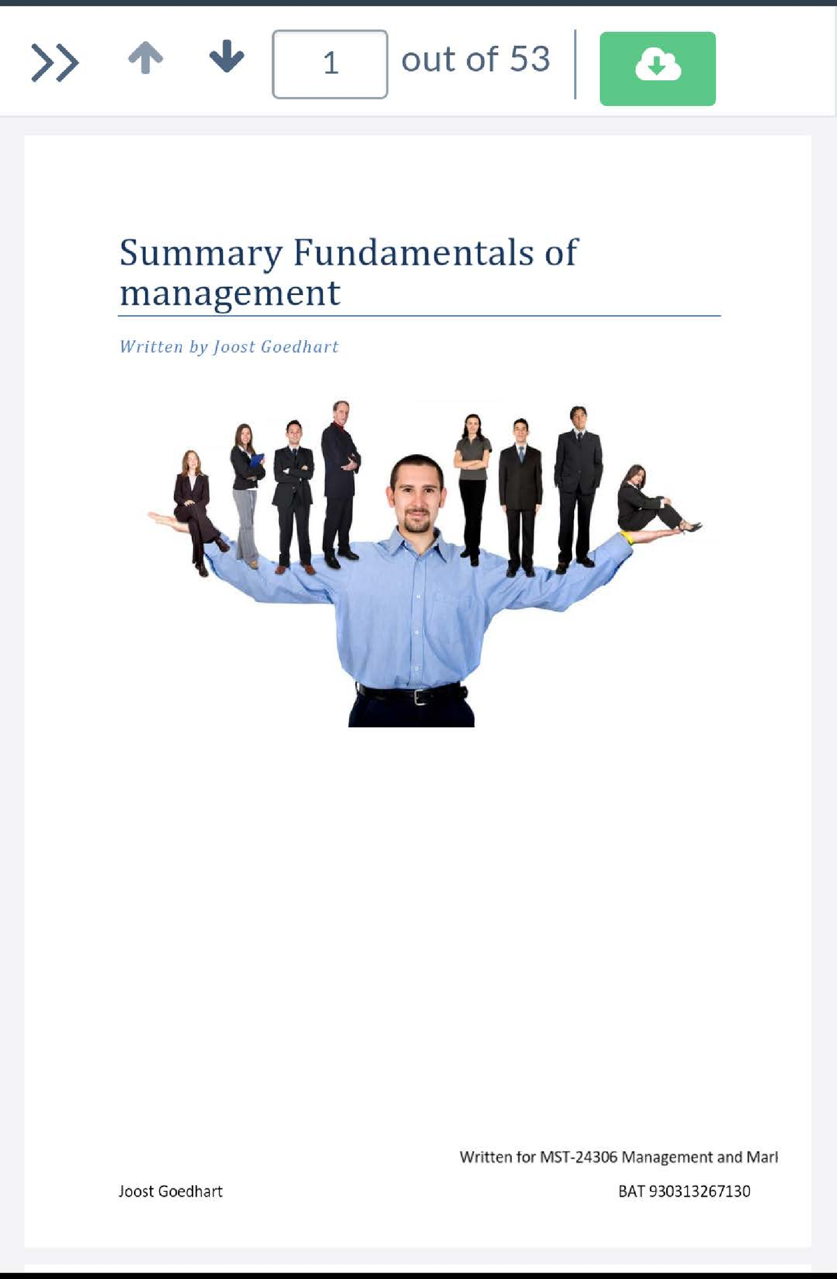 Summary Fundamentals Of Management - Studocu