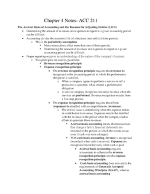 Chapter 5 Acc 211 Notes Acc 211 Chapter 5 Notes Merchandising