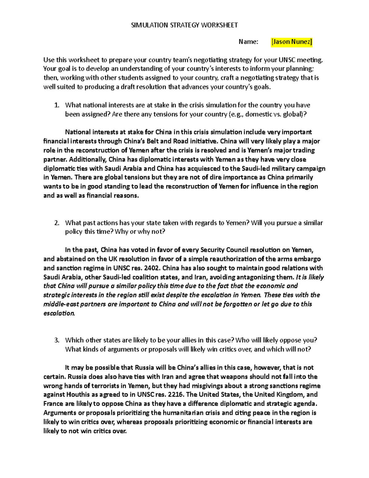 Simulation - strategy worksheet - BIOL 18B - Studocu