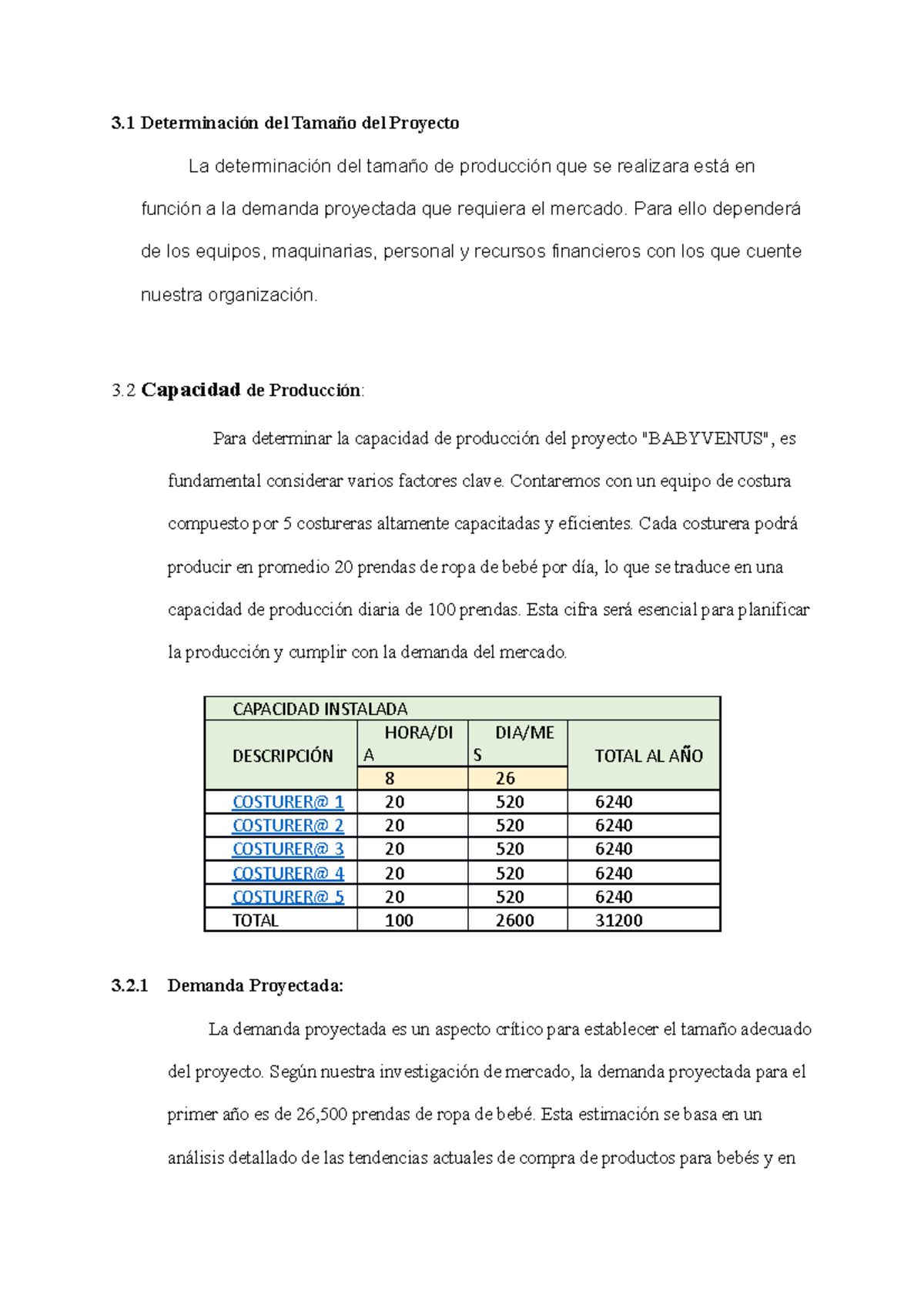 Punto 3 - capitulo 3 - 3 Determinación del Tamaño del Proyecto La ...