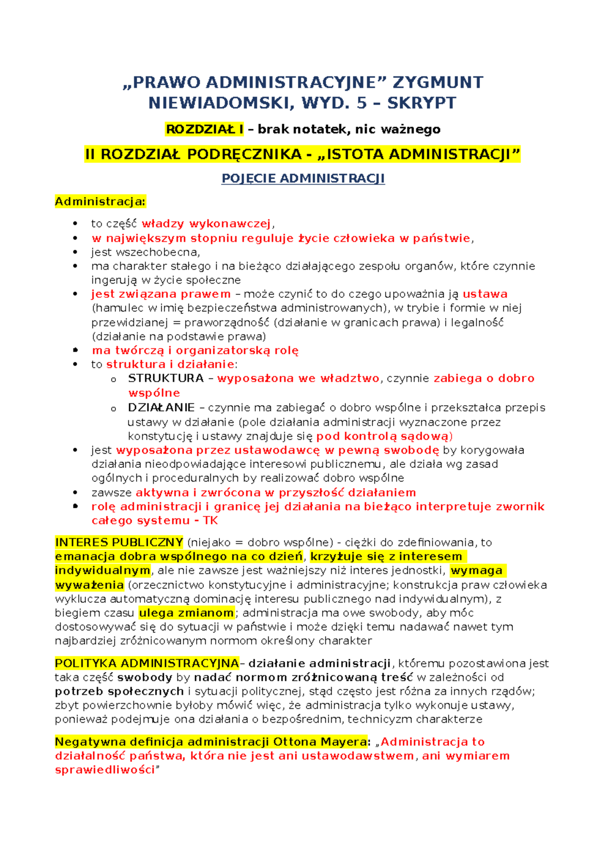 Prawo Administracyjne - Skrypt Podr - „PRAWO ADMINISTRACYJNE” ZYGMUNT ...