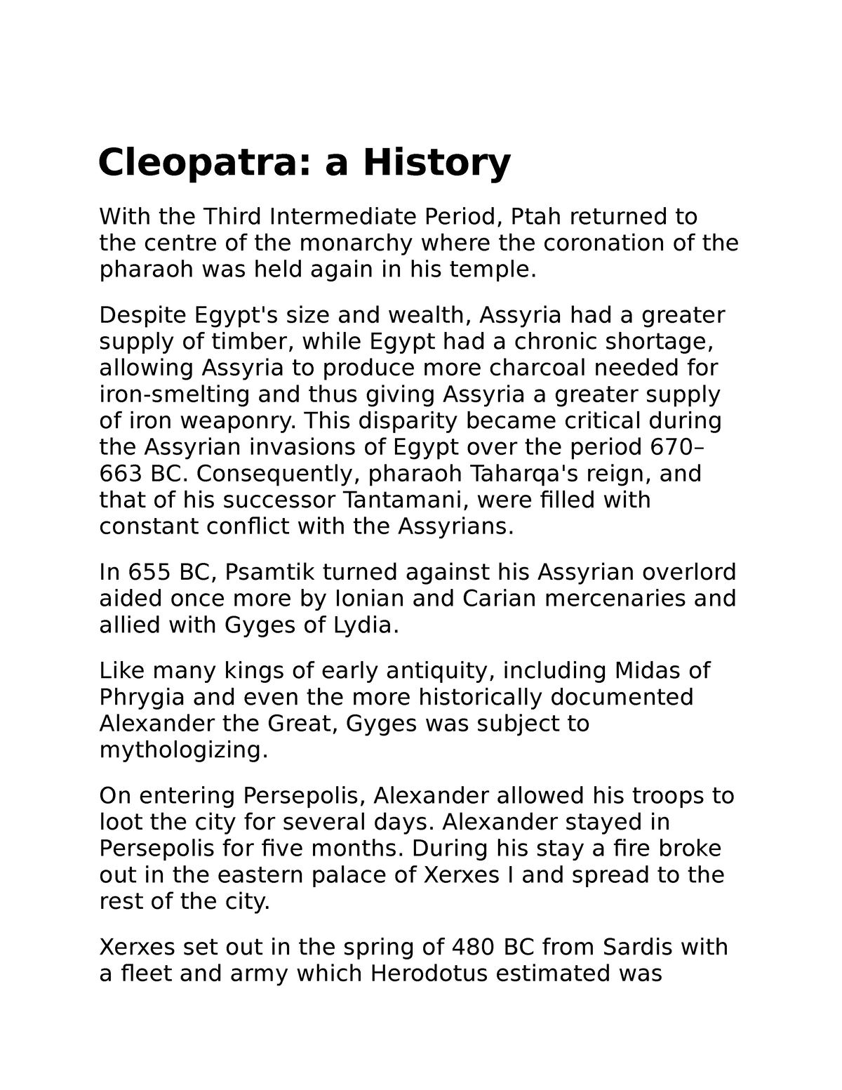 caesar and cleopatra essay