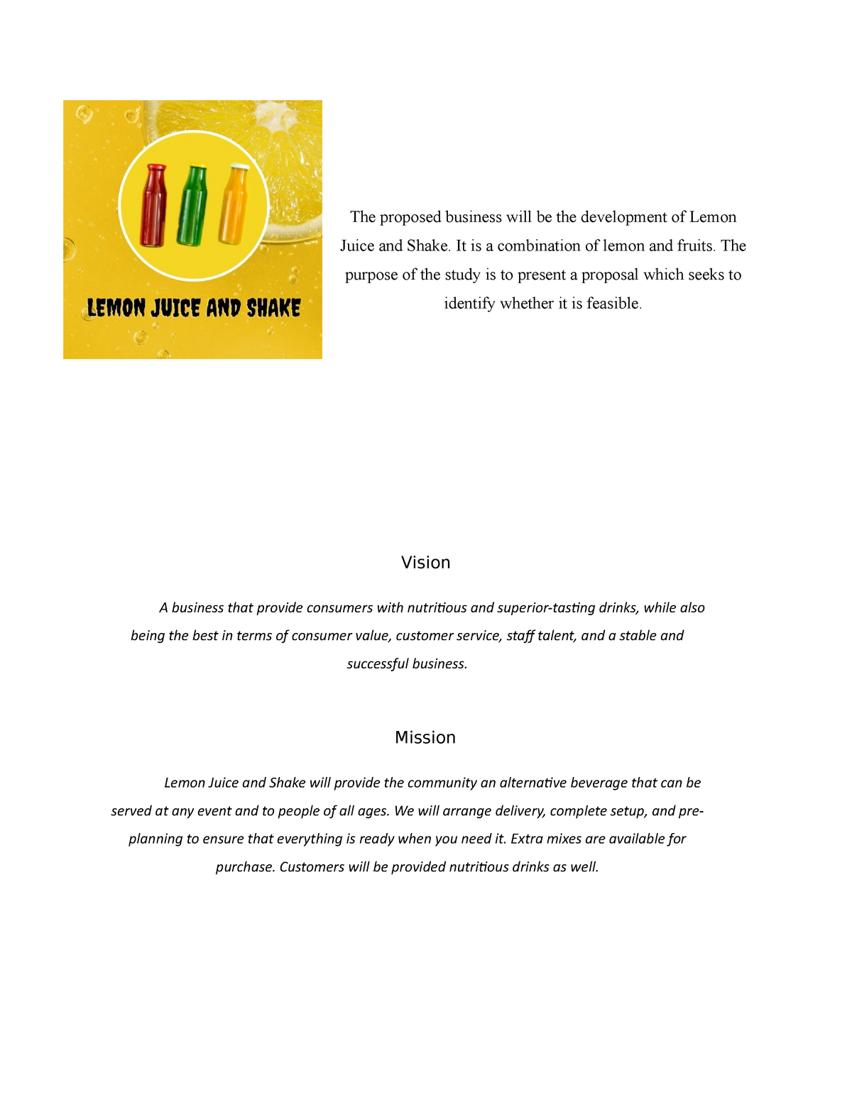 research paper about lemon juice