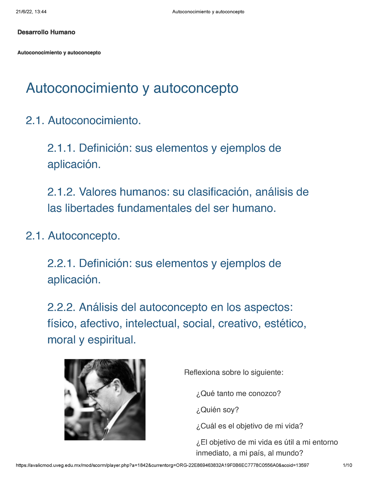 Autoconocimiento Y Autoconcepto - Desarrollo Humano Autoconocimiento Y ...